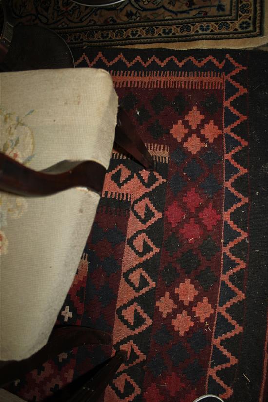 Red ground rug